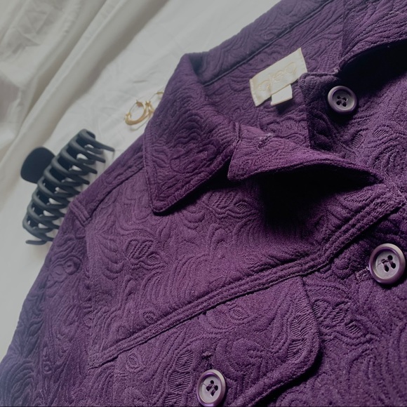 Purple Floral Shacket - Picture 2 of 2